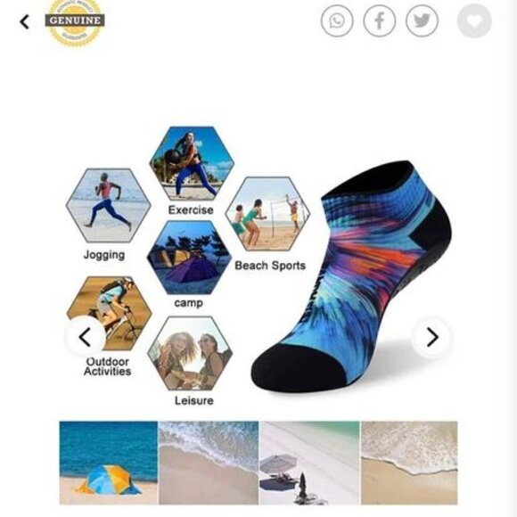 CHILDRENS beach water socks- NWOT. Perfect for outdoors/nature walks. Size 23 sm - Picture 7 of 11